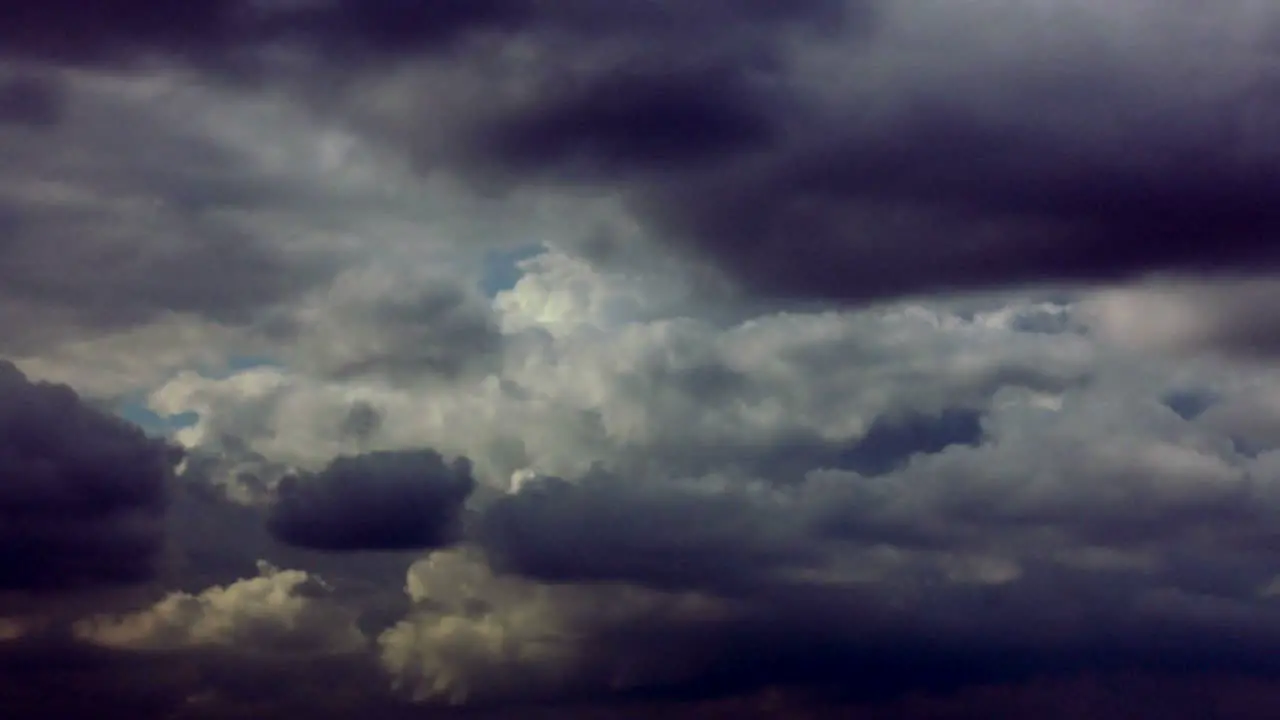 Dark clouds move across the sky as a storm approaches