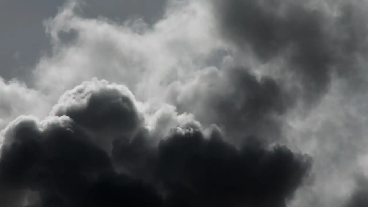 Time lapse of dark storm clouds billowing