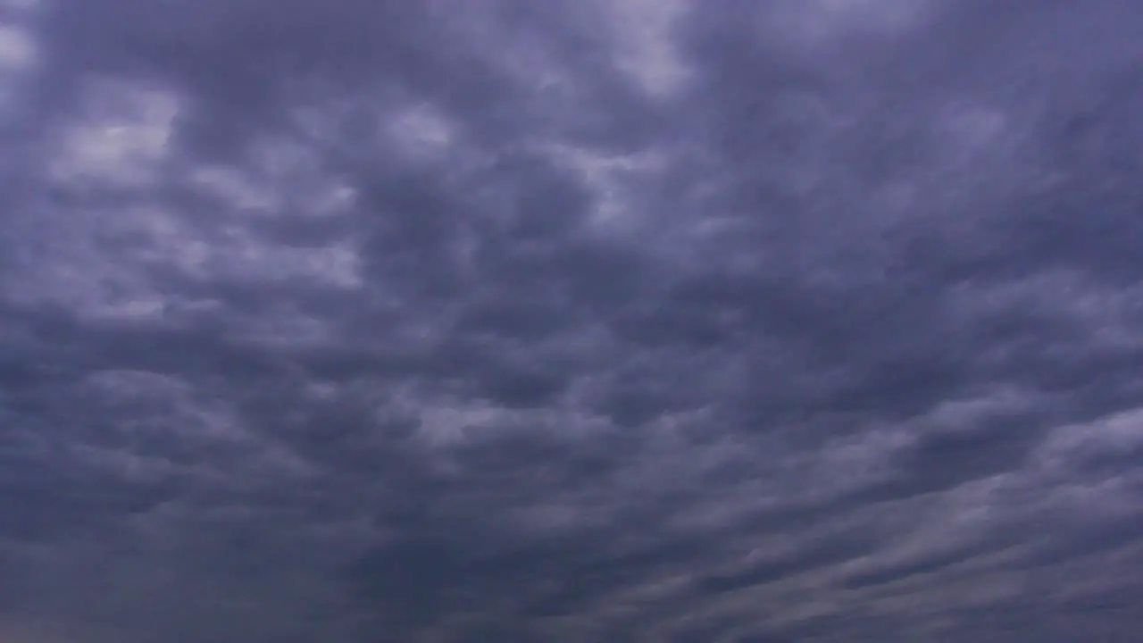 Dark clouds move overhead in timelapse