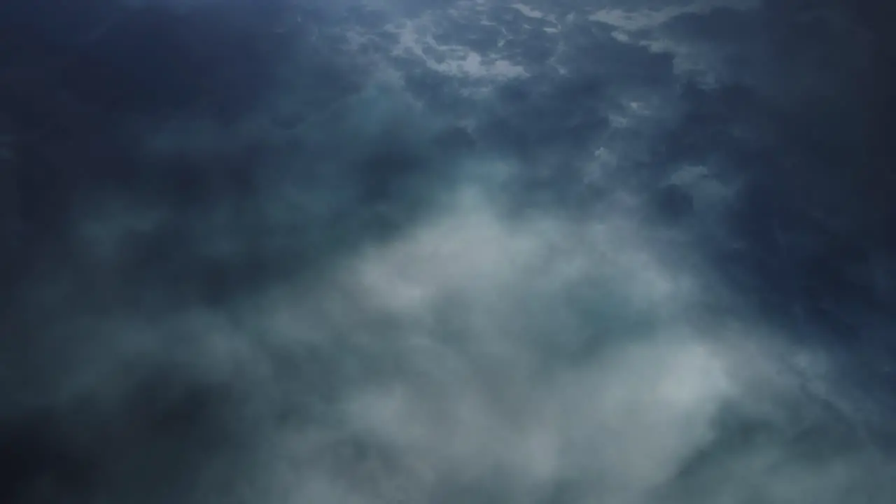 4k thunderstorm POV of dark thick clouds in the sky