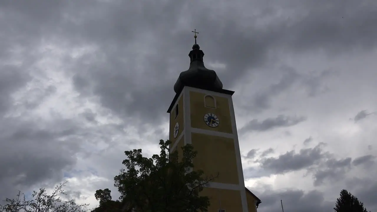 Germany clouds above church steeple