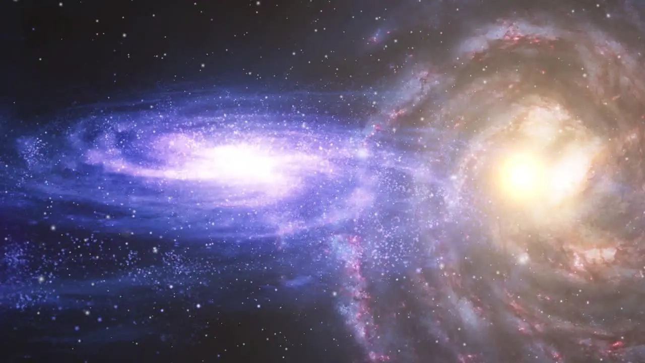 two galaxies in the expanding universe the universe