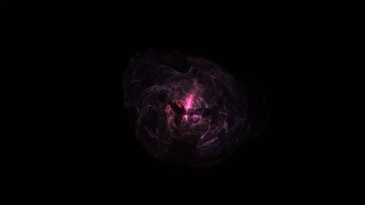 Energy or plasma orb or ball for use in space science or magic vfx scene black background layer