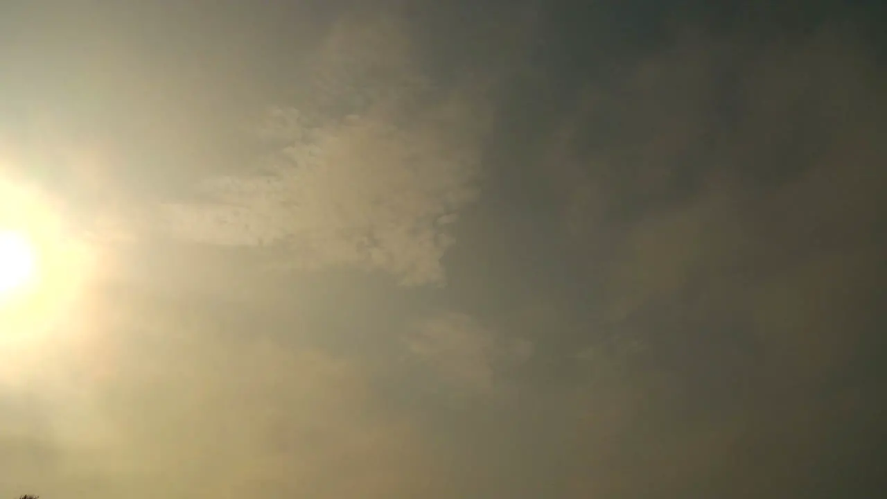 Dark brown clouds move overhead in timelapse