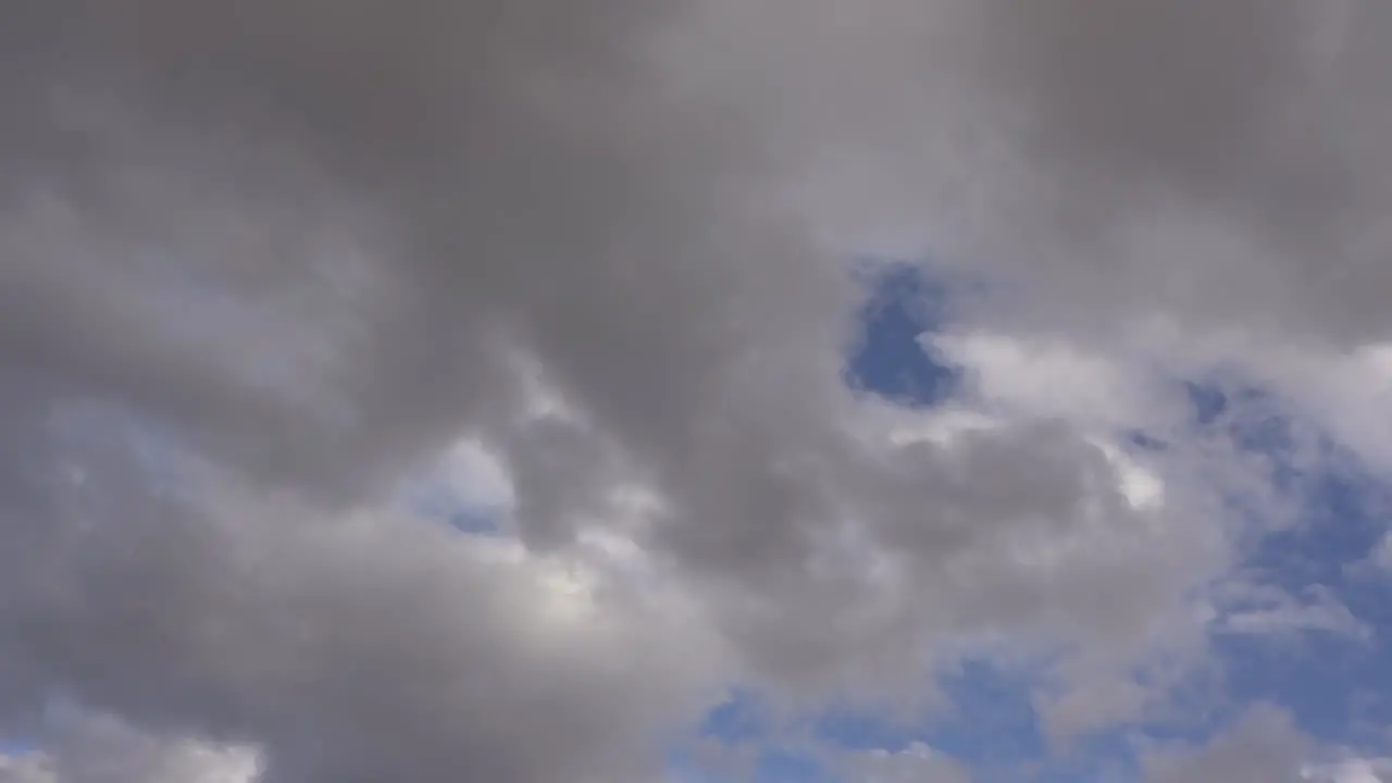 Blue Sky With Dark Clouds Track Motion