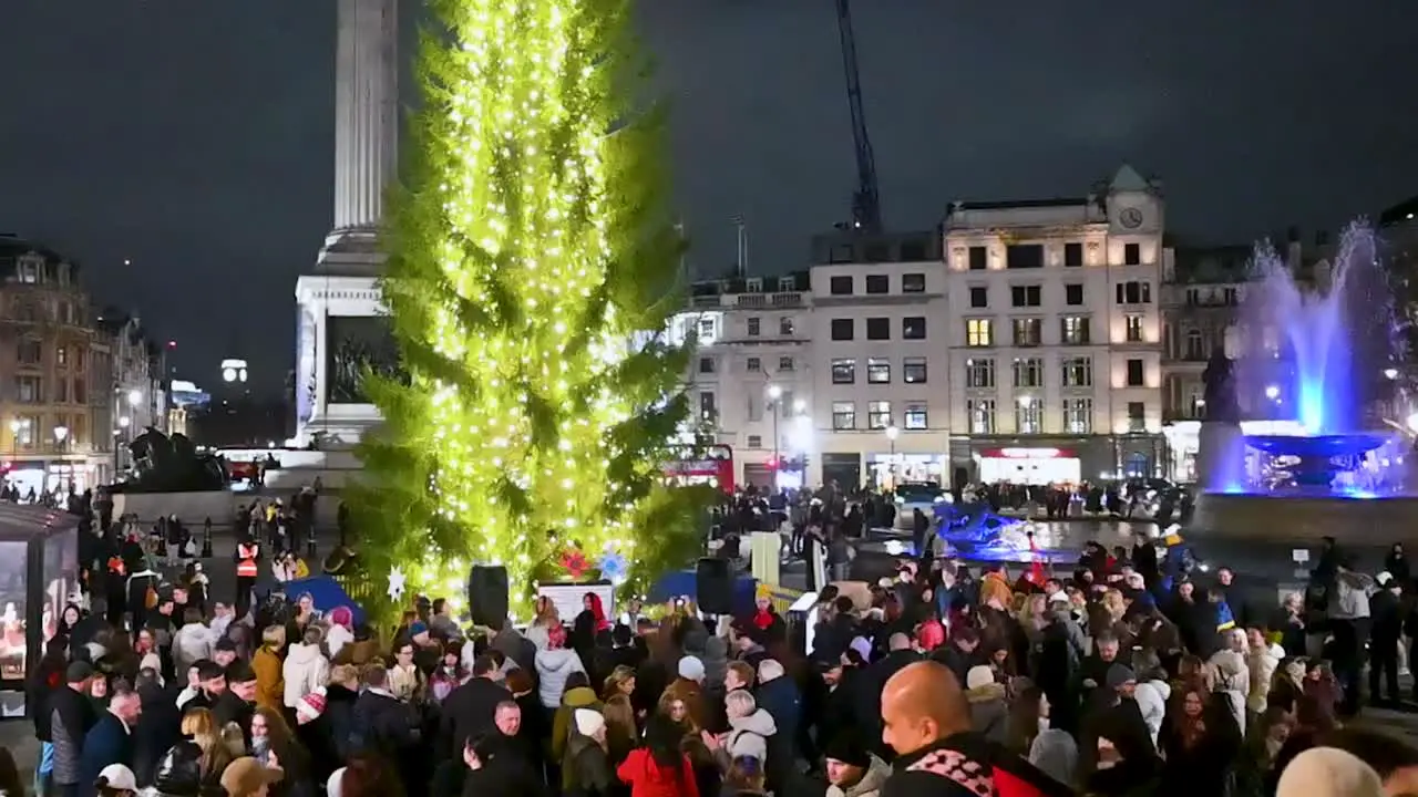 Christmas in Trafalgar Square London United Kingdom