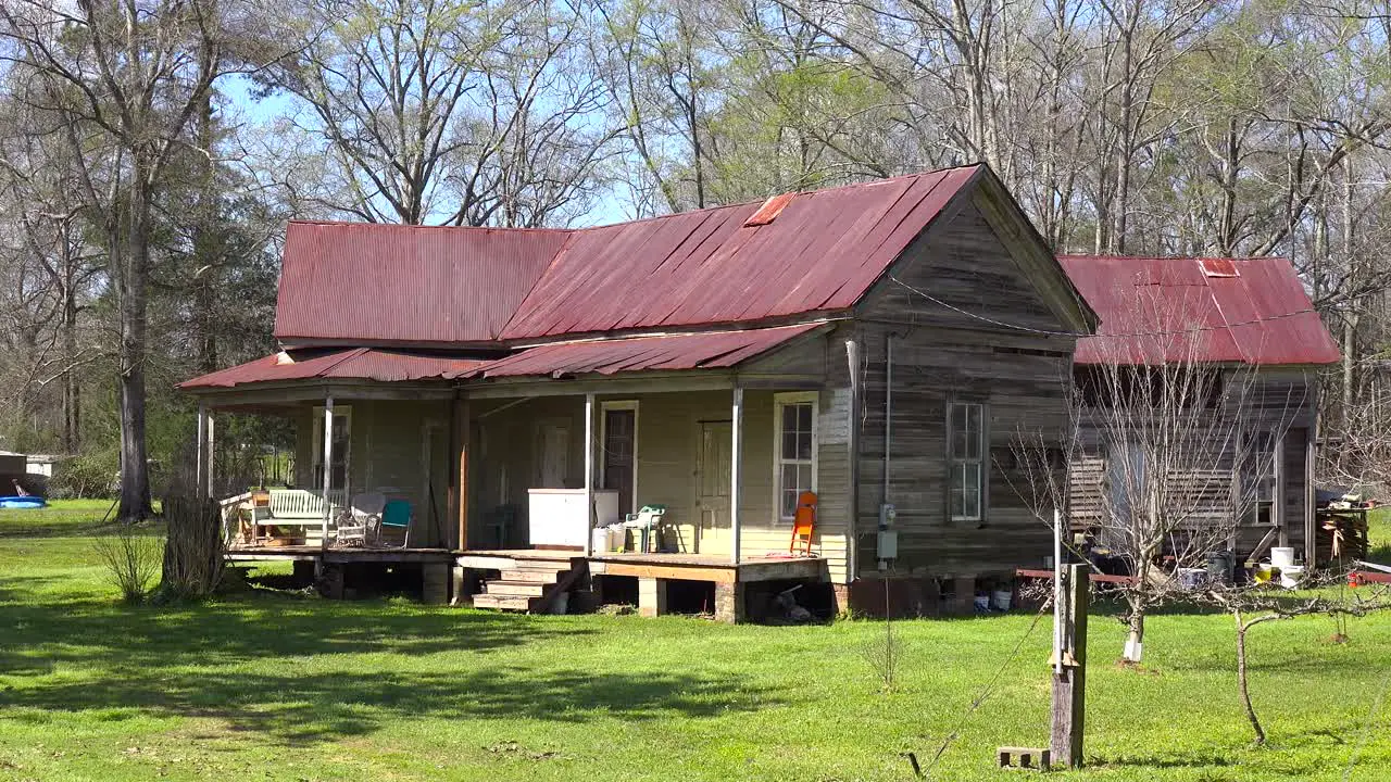 A rundown old shack in rural Mississippi