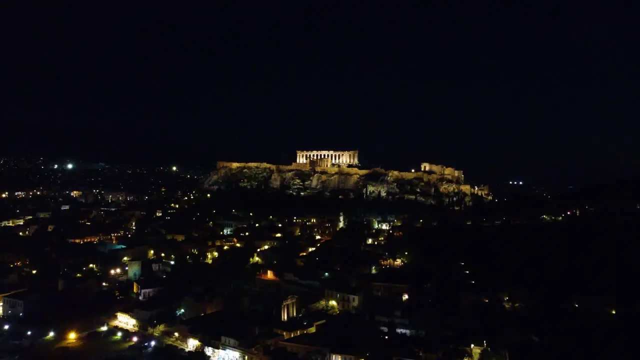 Acropolis Of Athens At Night In Greece