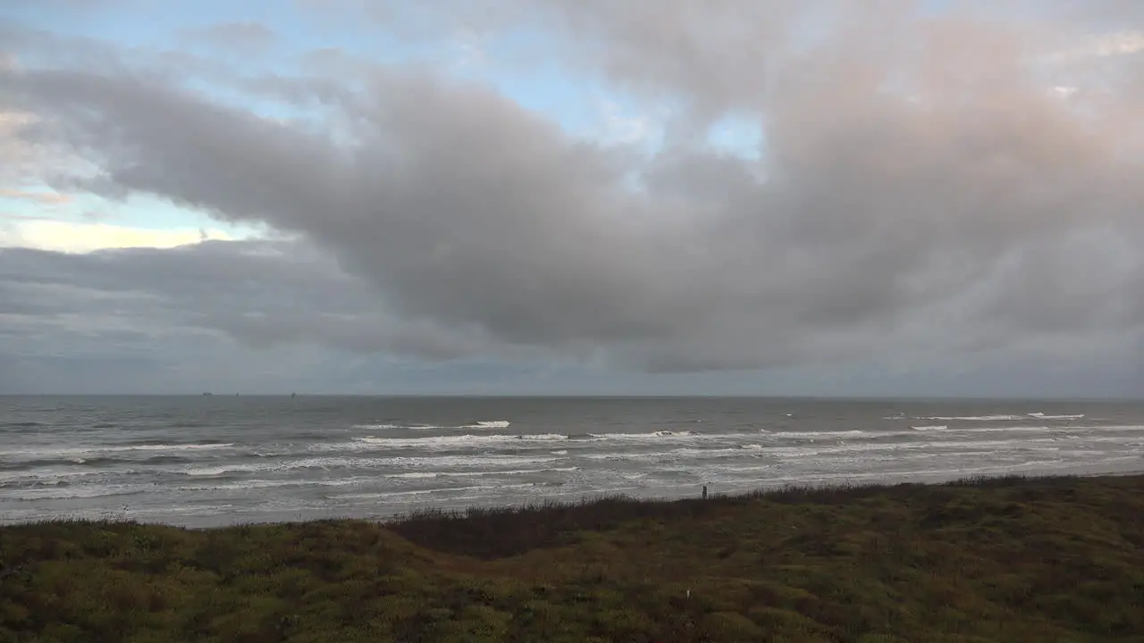 Texas Gulf Coast Clouds Over Sea Pans Left