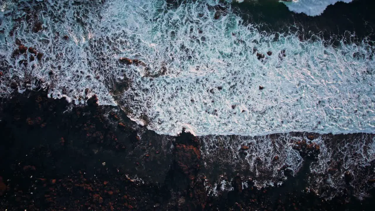 Beautiful aerial drone shot of deep blue sea