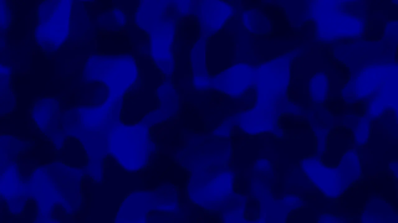 Looping animations of a blue and black liquid camouflage like pattern