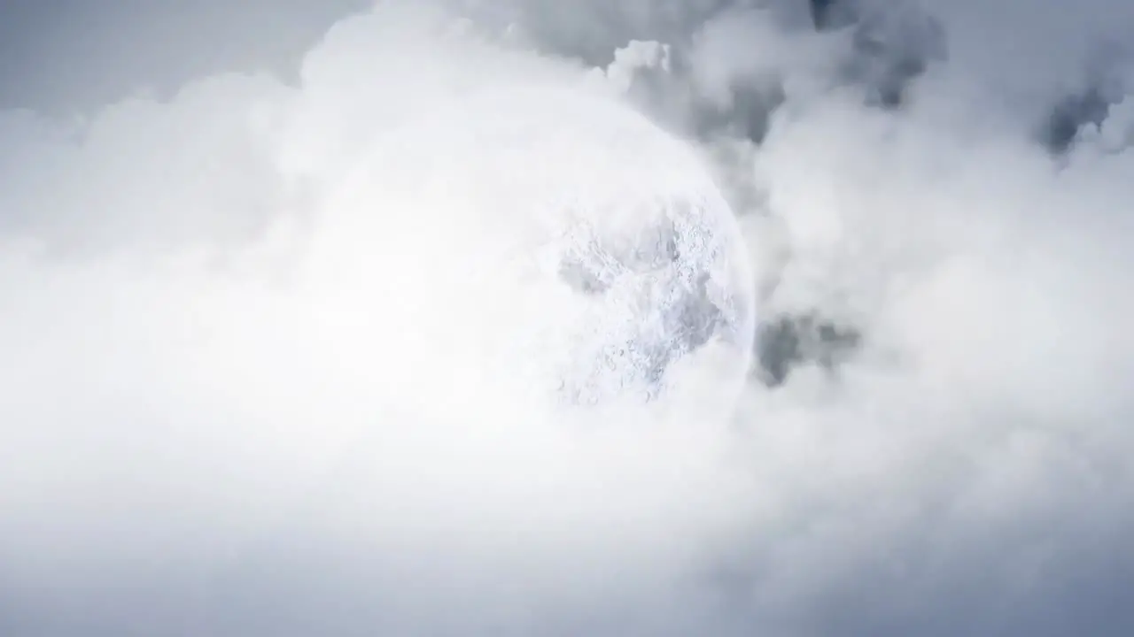 Full moon and clouds