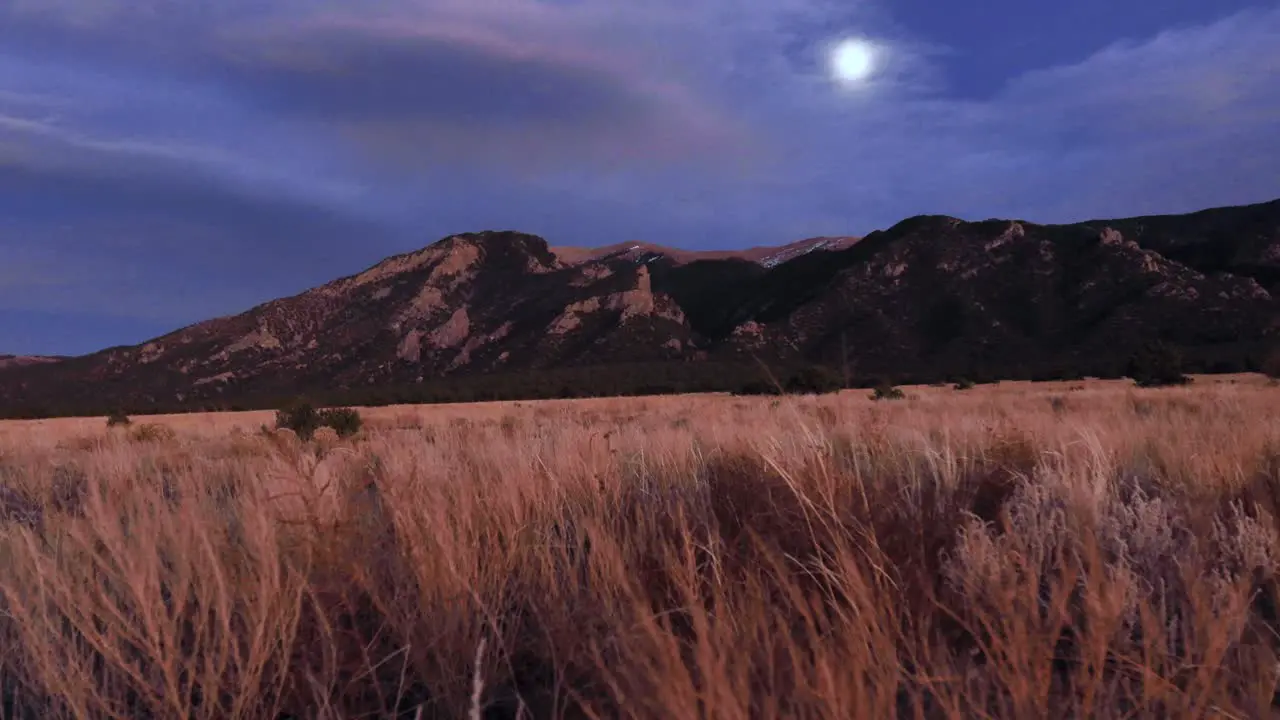 Moon at Great Sands National Park 4K Dolly