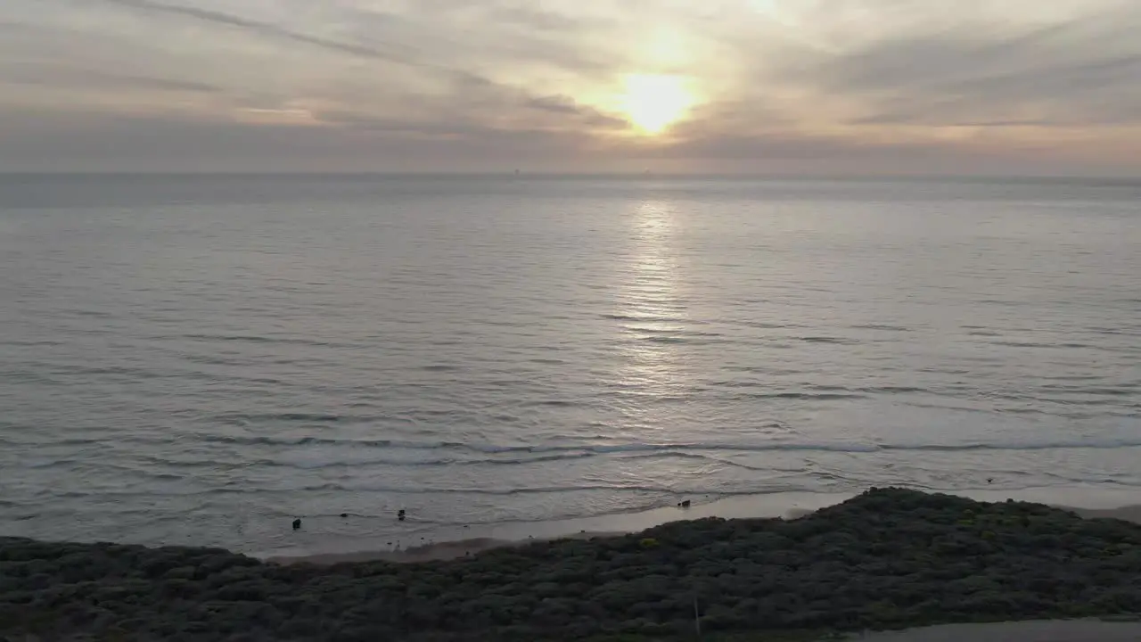 Sunset over coastal cliffs 