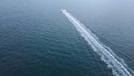 Drone Shot Tracking Speed Boat