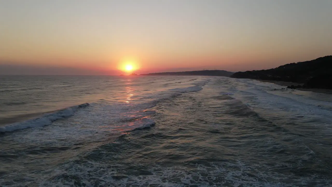 Sunrise Sea Aerial View