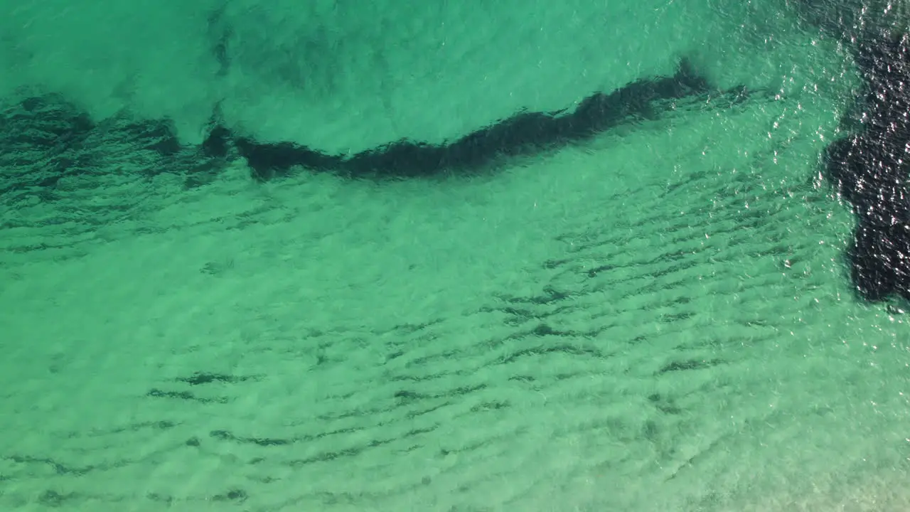 Top view of the beach on the Atlantic Ocean