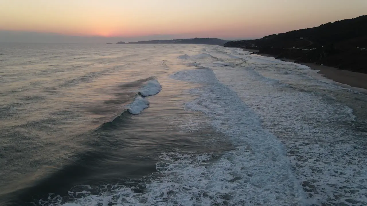 Sunrise Sea Ocean Waves Drone 1