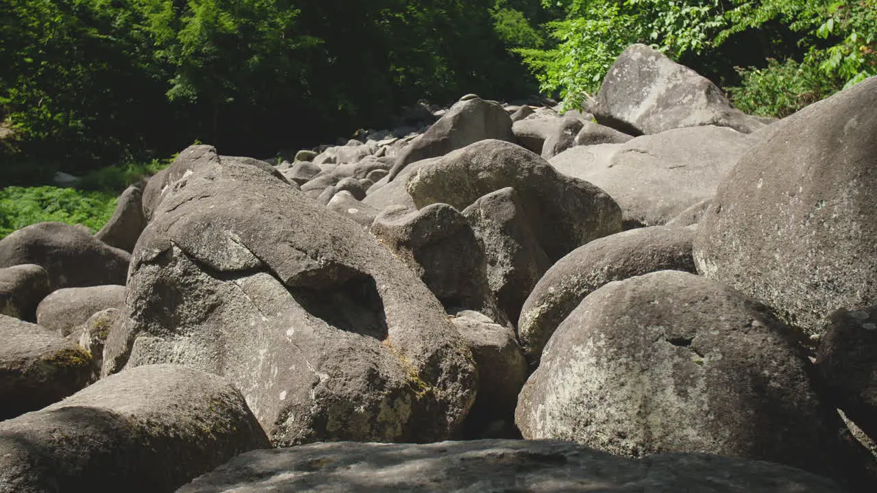 Felsenmeer in Odenwald Sea of rocks wood nature landscape tourism on a sunny day close up steady shot