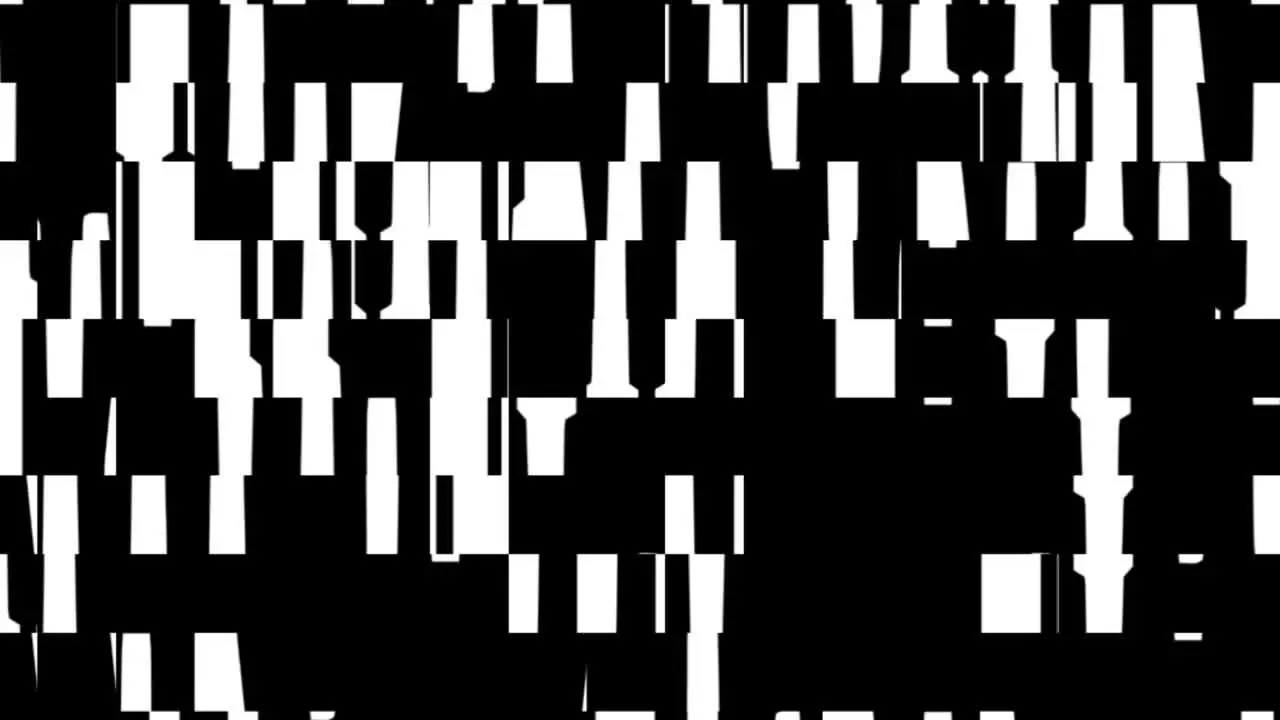 Black And White Squares Glitching On Screen