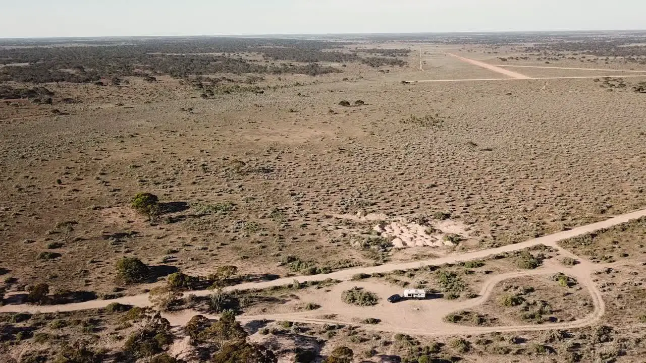 Outback Nullabor Camping in Australia Aerial