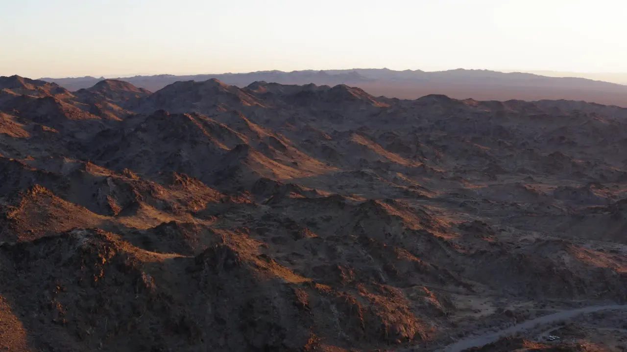 Red Cloud Mine Mountains In Dusk Evening Arizona USA Aerial