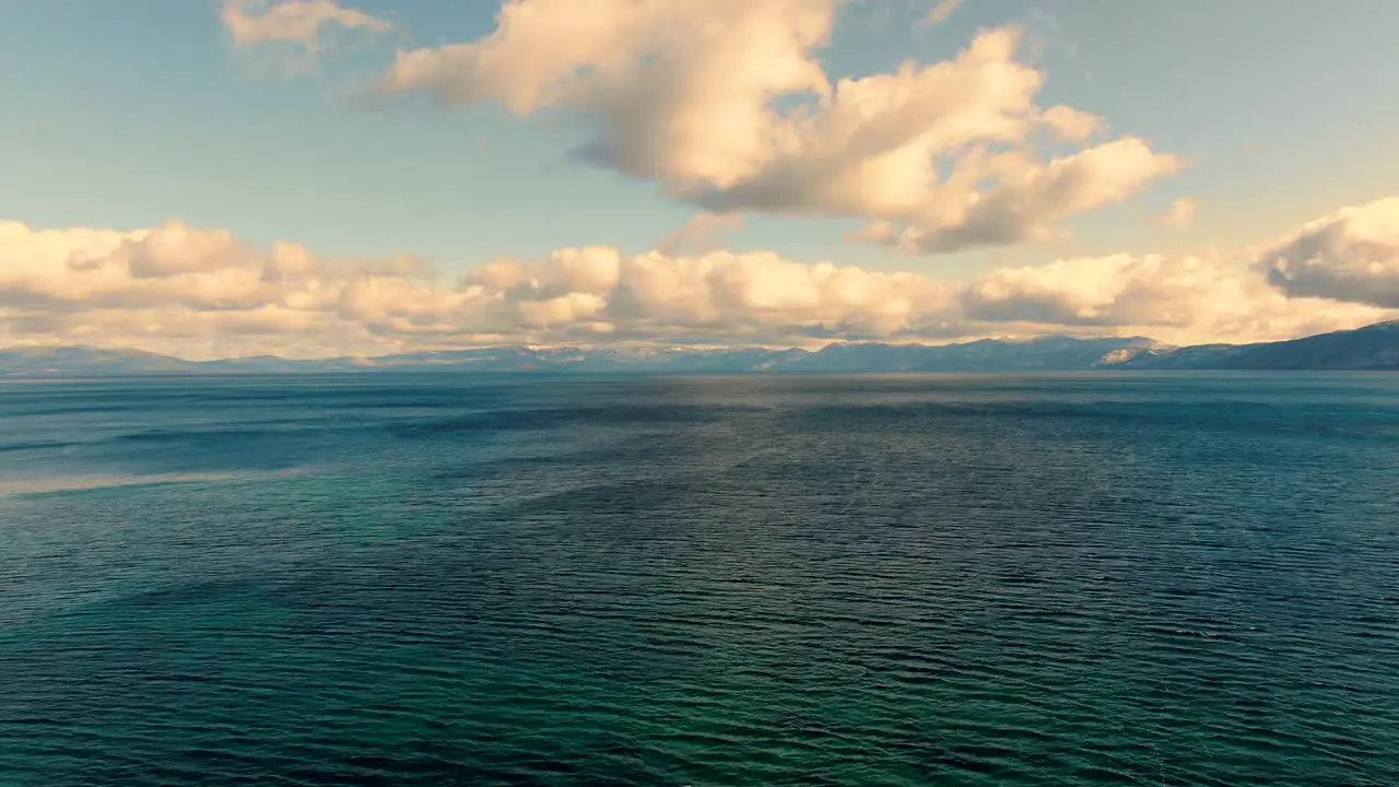 Flying above the lake