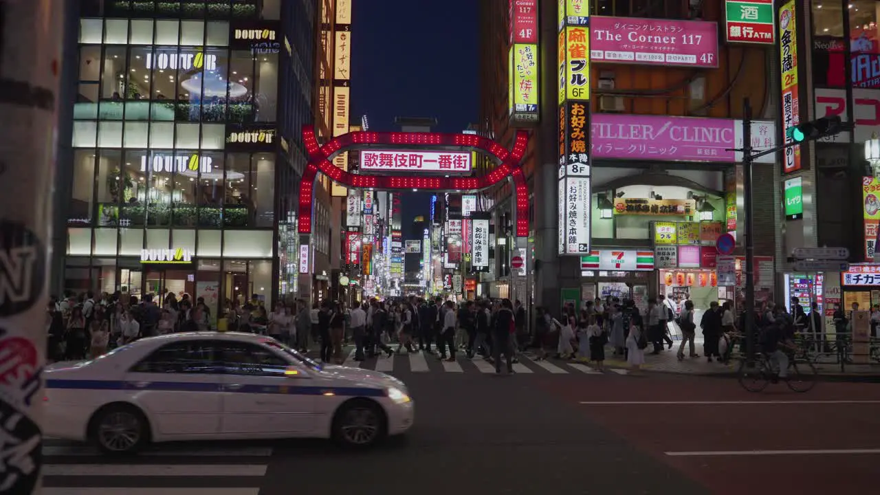 Famous Shinjuku Gate in Tokyo Japan