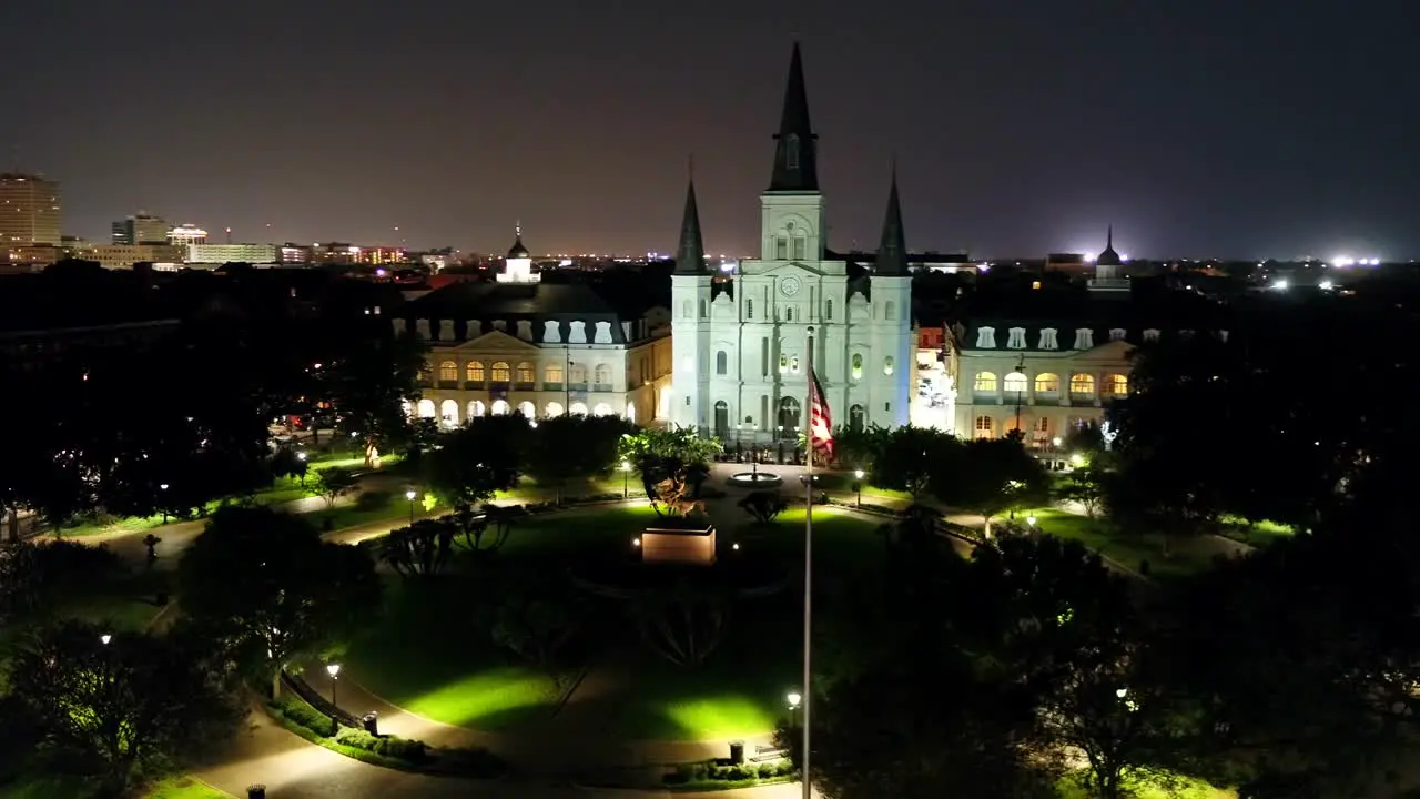 St Louis Cathedral and Jackson Square at night