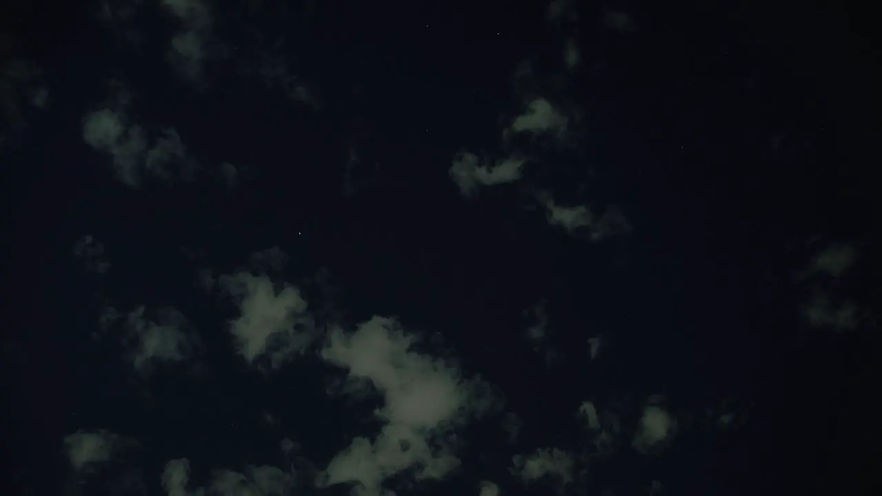 Timelapse of a calm night sky with clouds