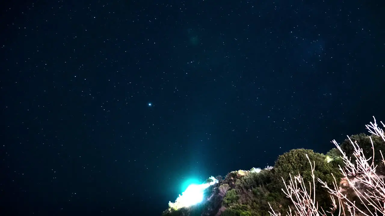 time lapse of stars in Ischia Italy