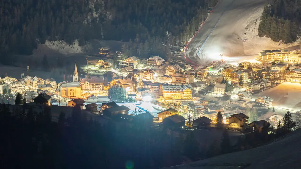 San Vigilio di Marebbe a small town in South Tyrol Italy at night