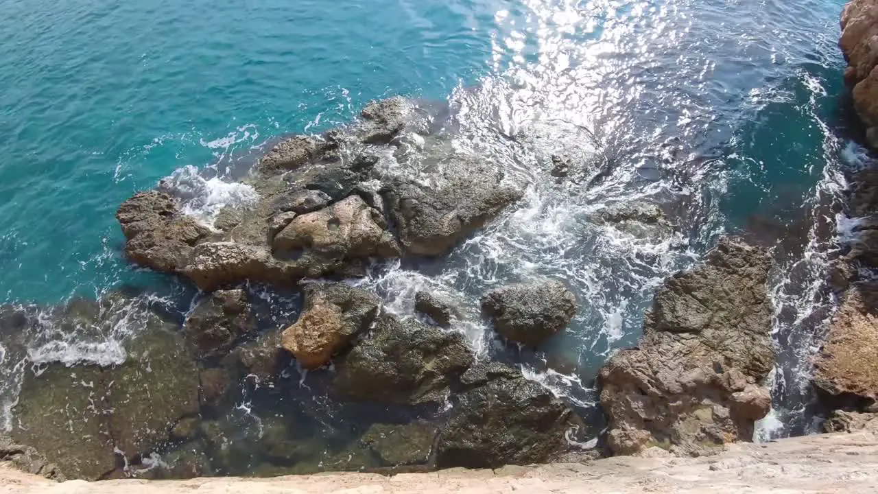 Peeking over the harbor wall in Antalya Turkey