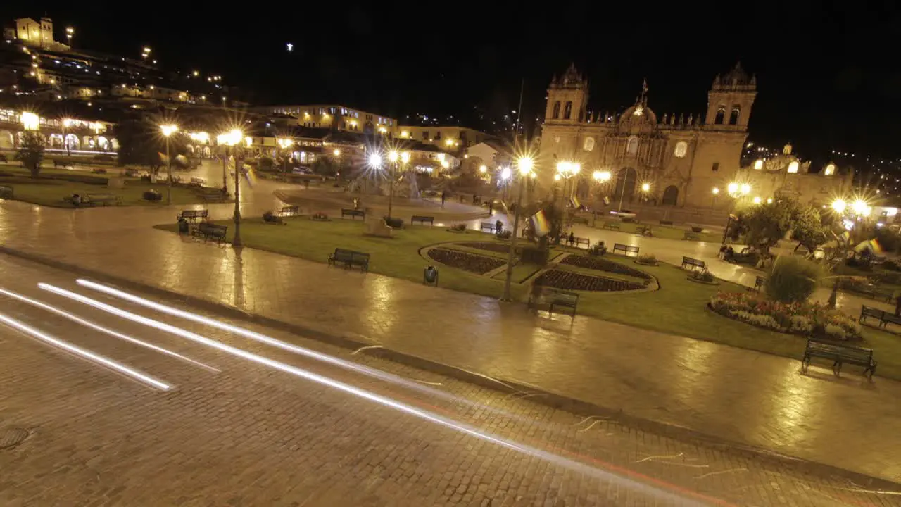 Plaza de armas at night in Cusco 1