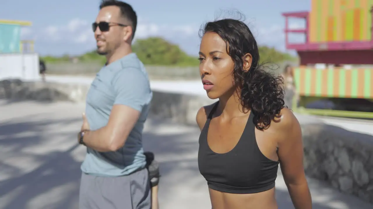 Diverse couple training together