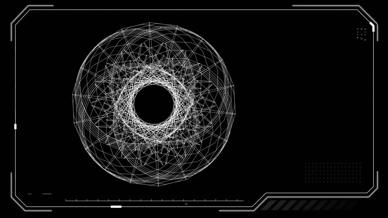 Futuristische Kreise Im Leeren Rahmen Animiert