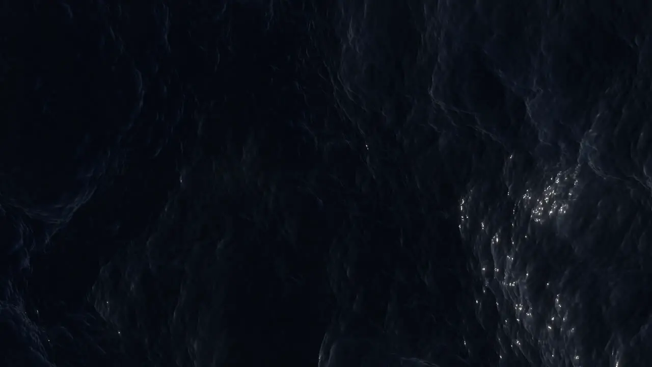 Aerial view of the dark ocean Ripples and waves on deep water surface