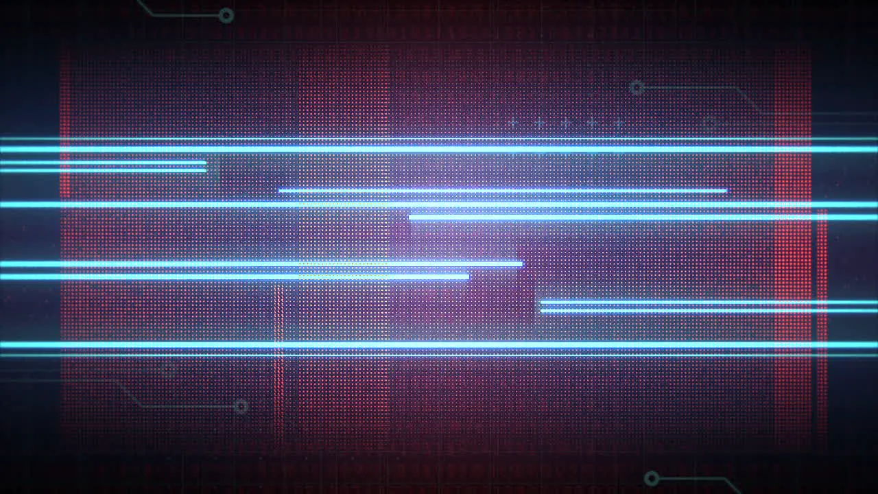 Cyberpunk animation background with neon lines and matrix grid