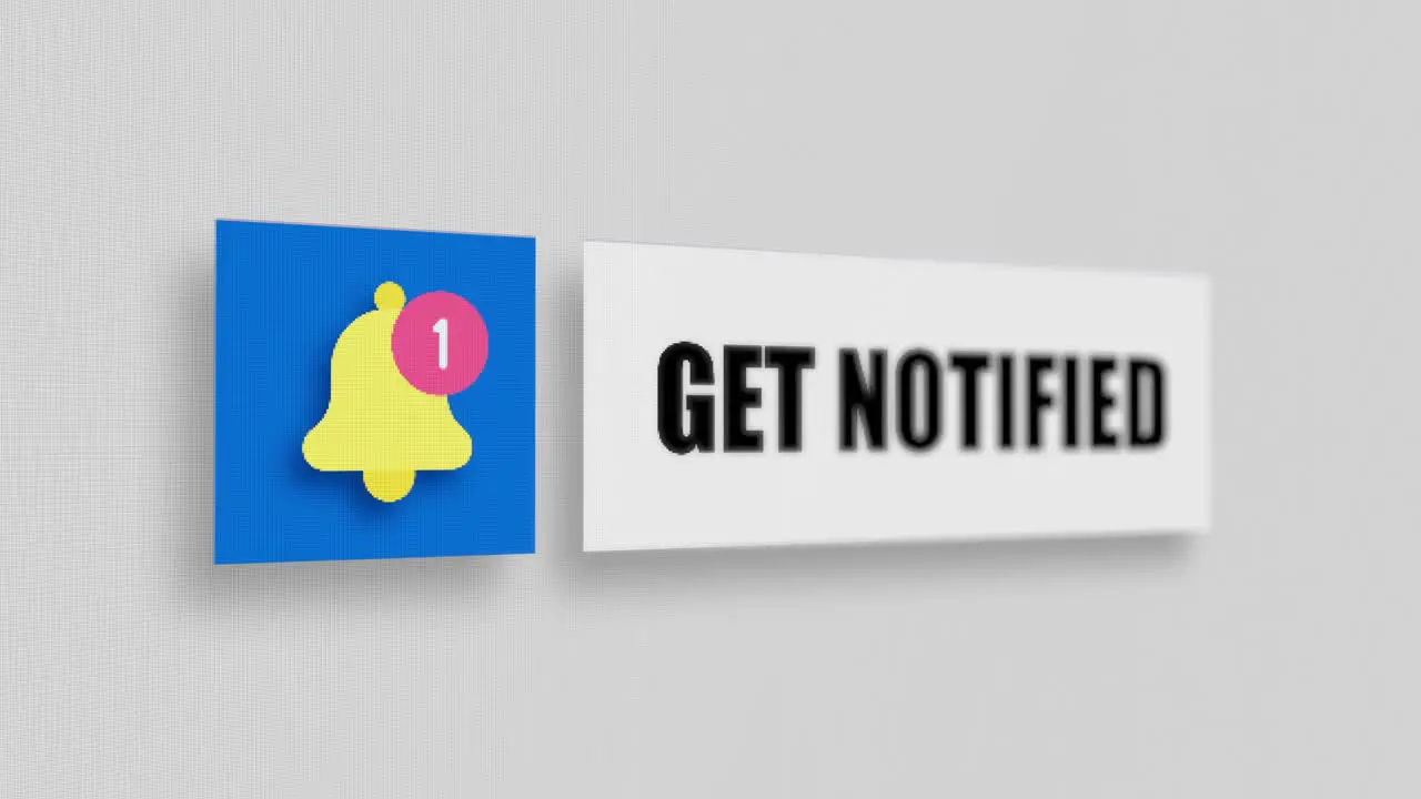 Get notified and subscribe icon social media alert bell notification symbol