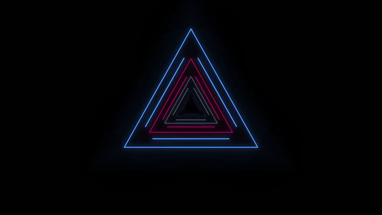 Motion colorful neon triangles 6