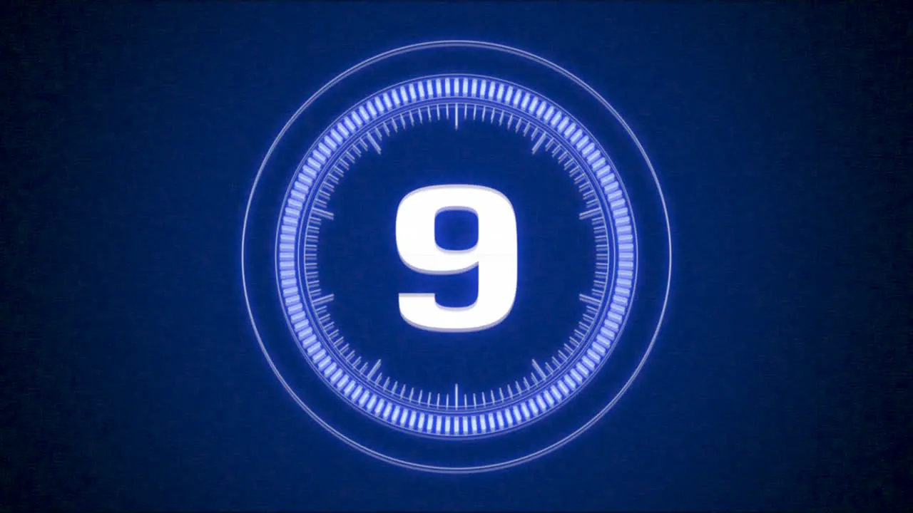 Motion blue digital film countdown in modern style