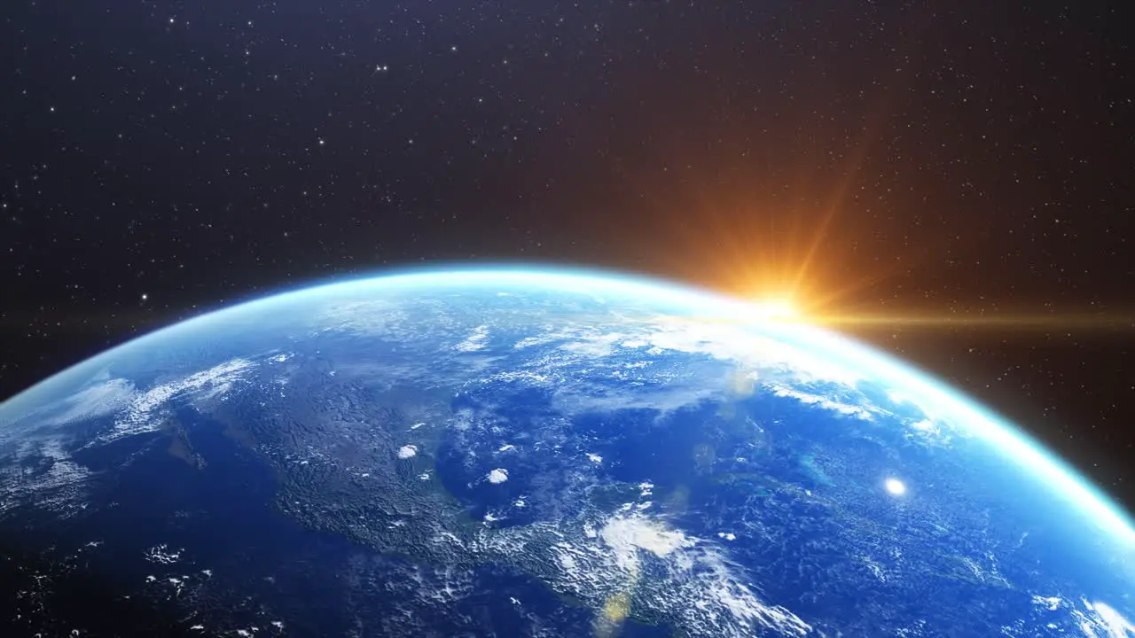 Beautiful 3d earth planet animation