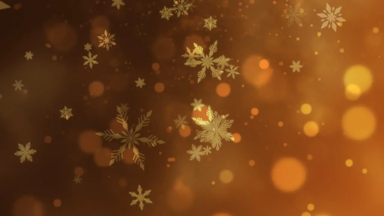 Abstract bokeh and snowflake falling Happy New Year