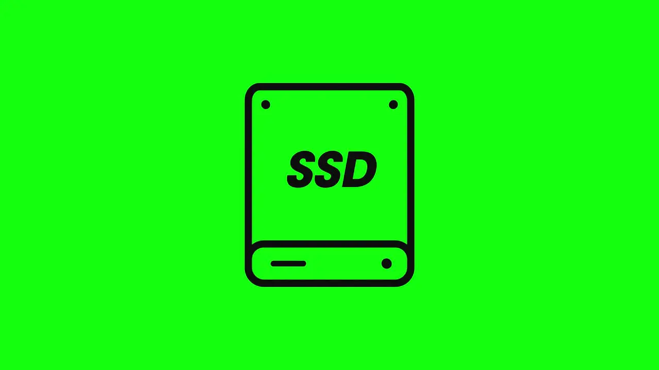 SSD hard disk solid state drive storage icon