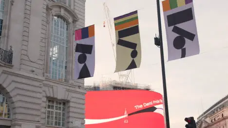 Banners And Digital Advertising Displays In Piccadilly Circus London England UK