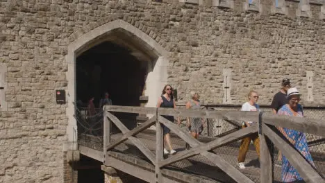 Tourists Visiting The Tower Of London England UK