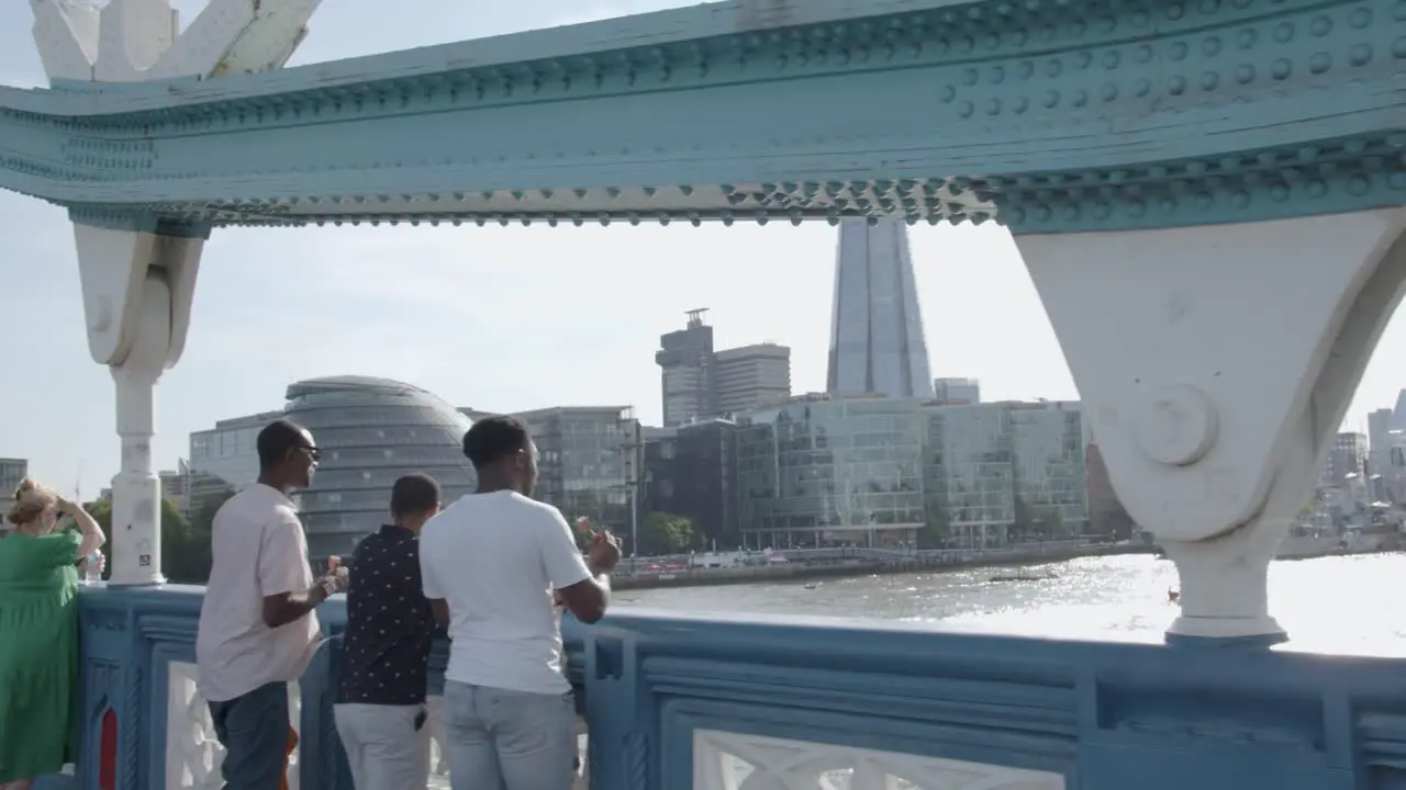 From Tower Bridge Towards City Skyline Of South Bank With The Shard And HMS Belfast And London Assembly