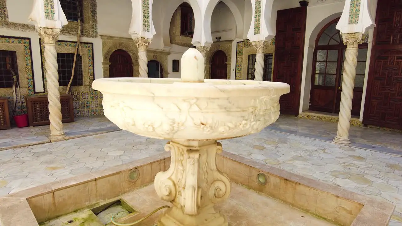 fountain in the middle of the palace dar aziza ala casbah of algiers