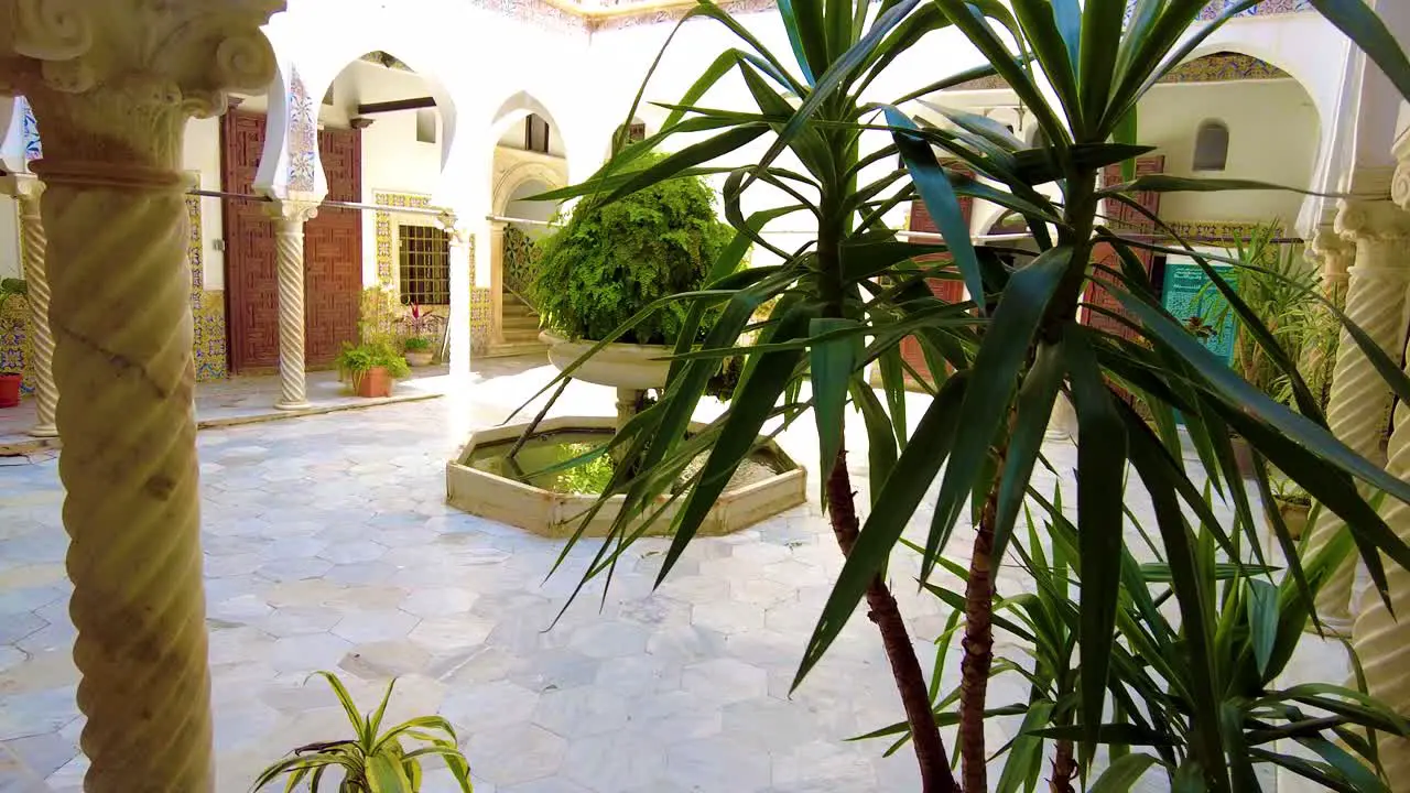 square in the middle of the palace with fountain