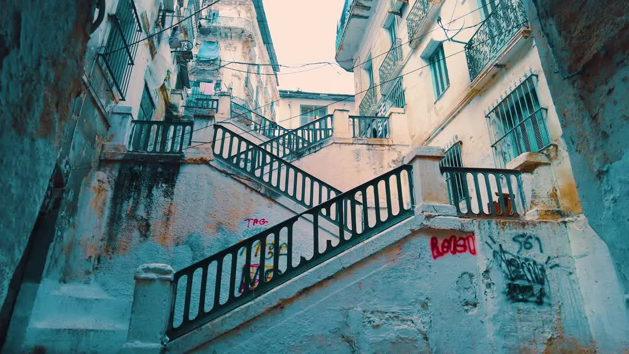 staircase of the city of Algiers in a district in the city center Algeria